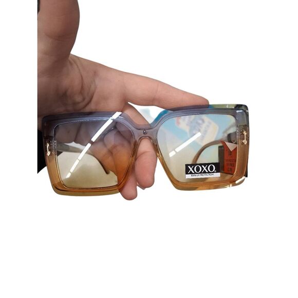 XOXO Designer Big Square Ombre Sunglasses - Picture 2 of 2